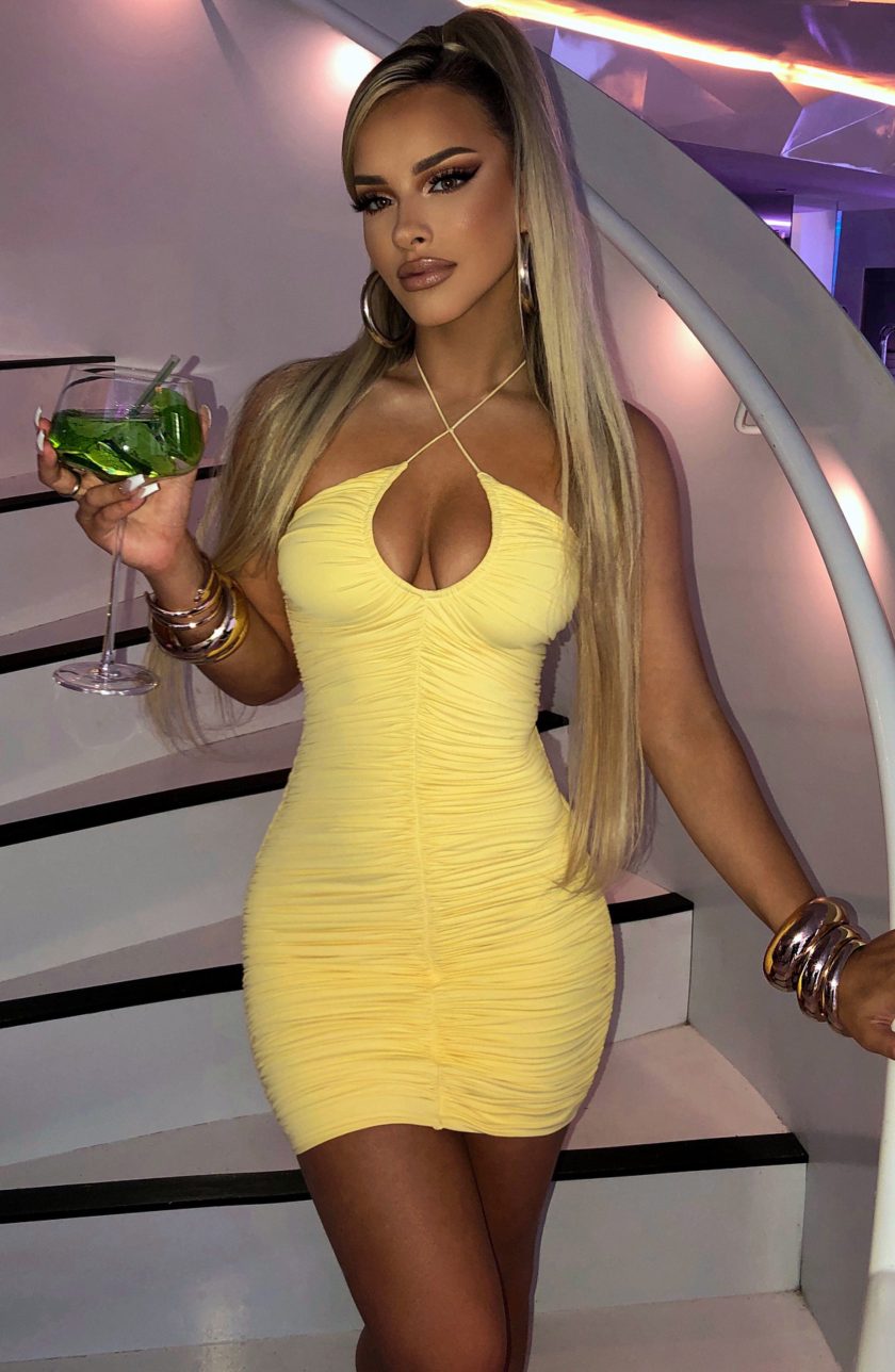 Luci Mini Dress - Lemon