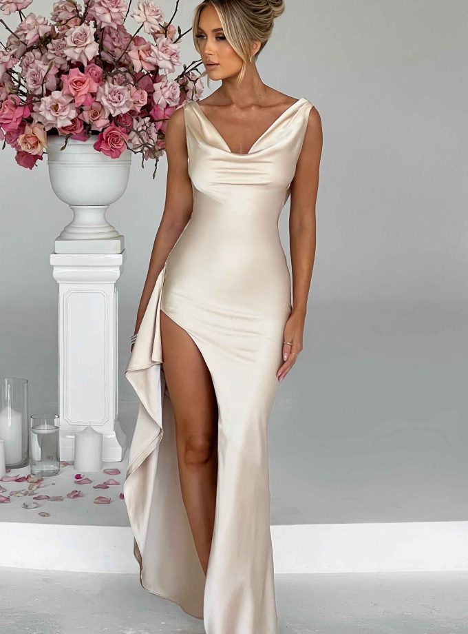 Marilyn Maxi Dress - Champagne