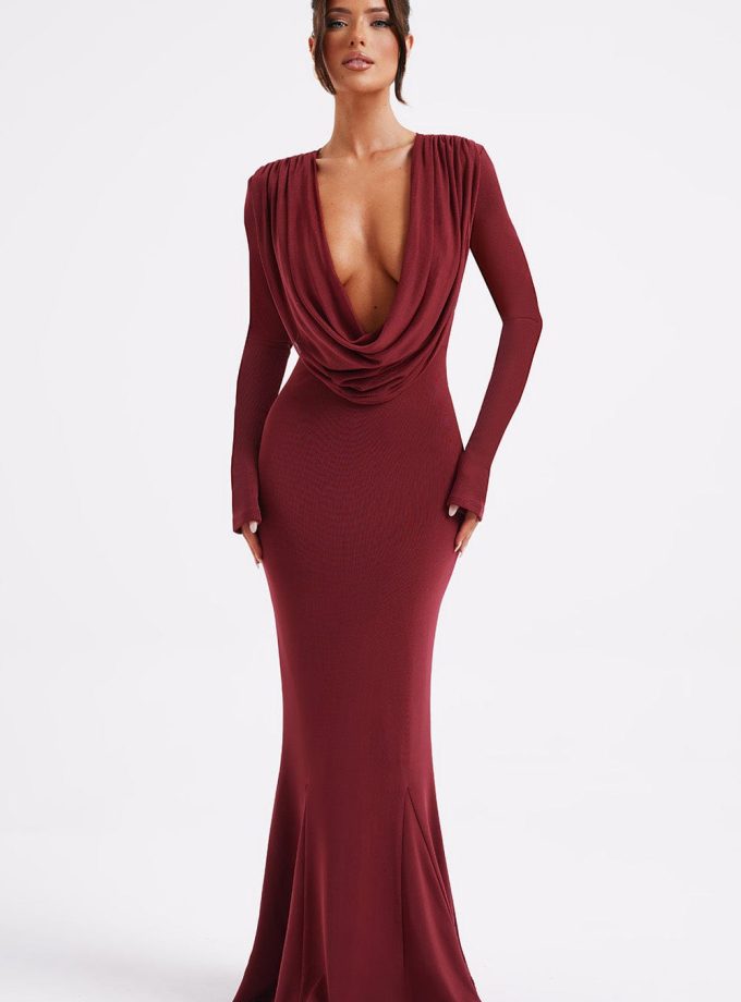 Martina Maxi Dress - Burgundy