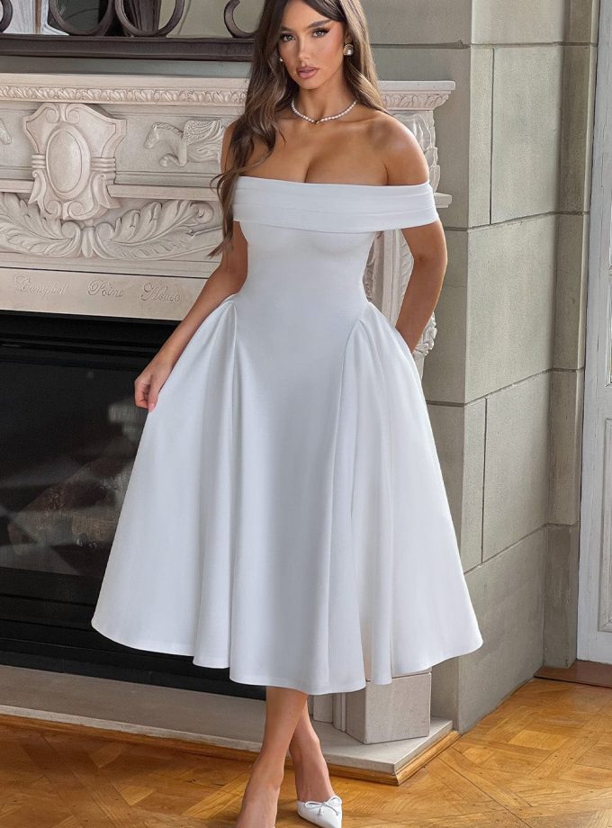 Miranda Midi Dress - Ivory