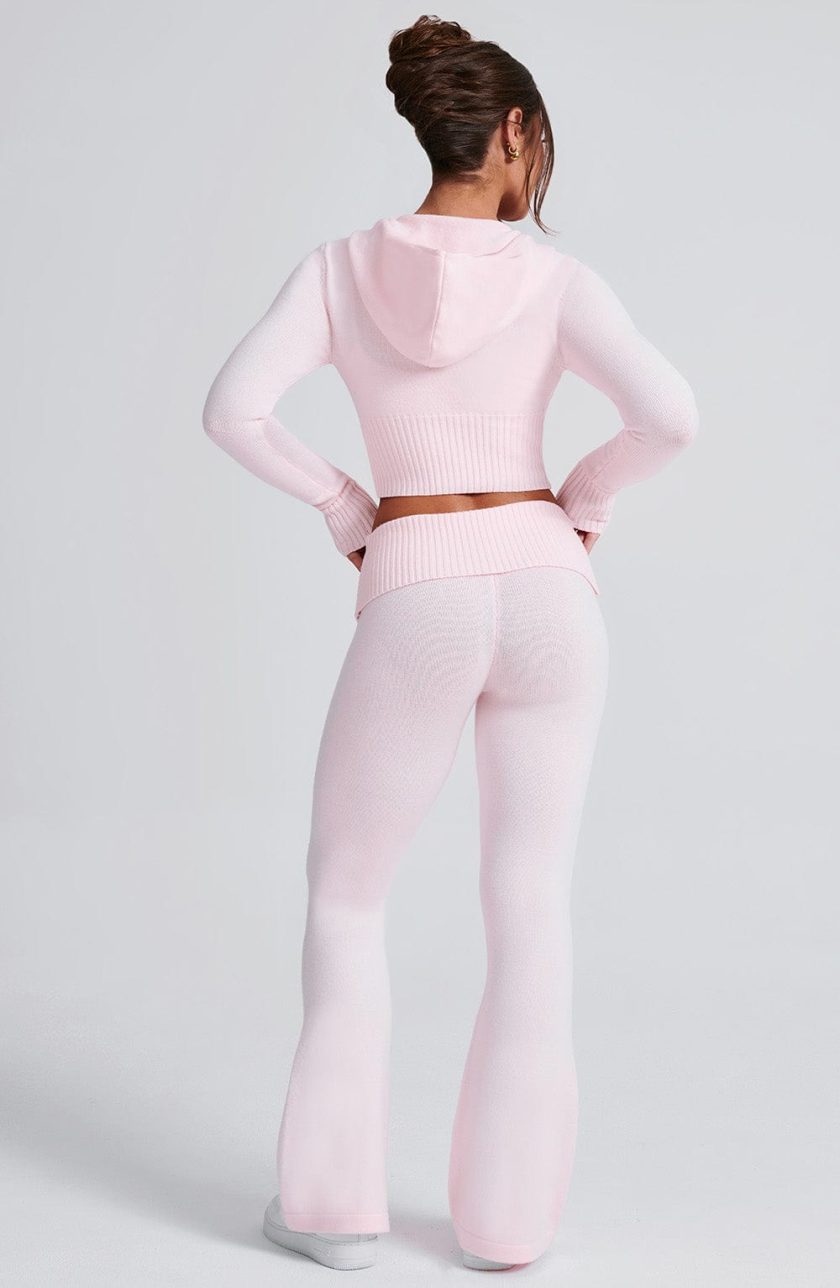 Portia Knit Hoodie - Pink