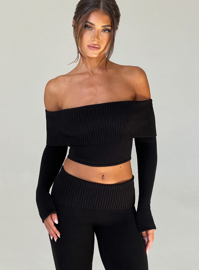 Portia Knit Top - Black