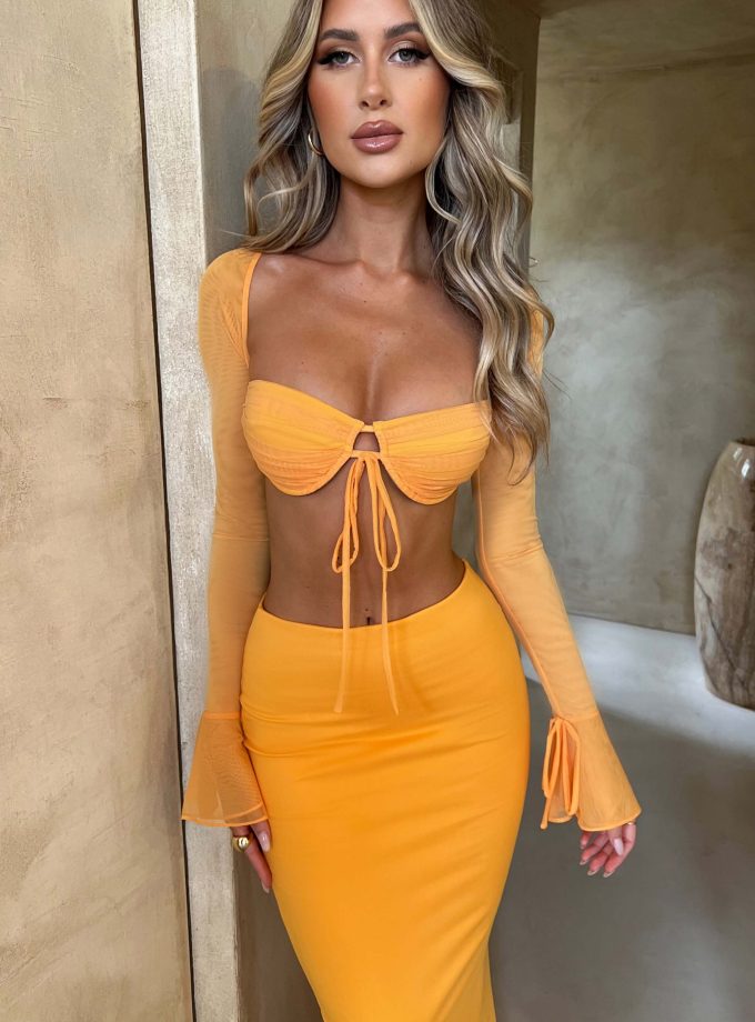 Priscilla Top - Tangerine