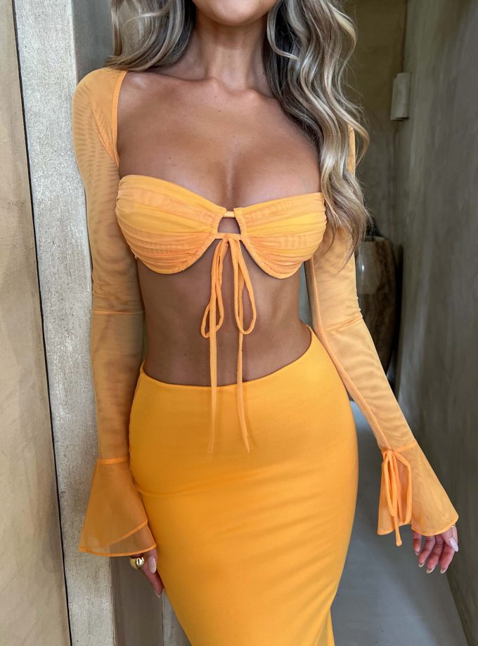 Priscilla Top - Tangerine