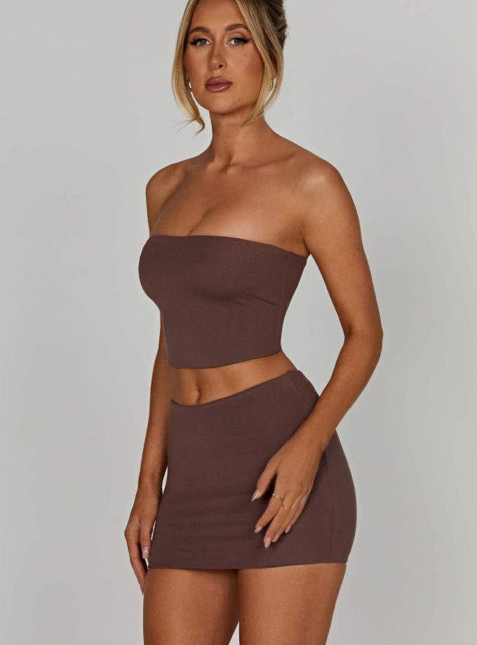 Rein Mini Skirt - Chocolate