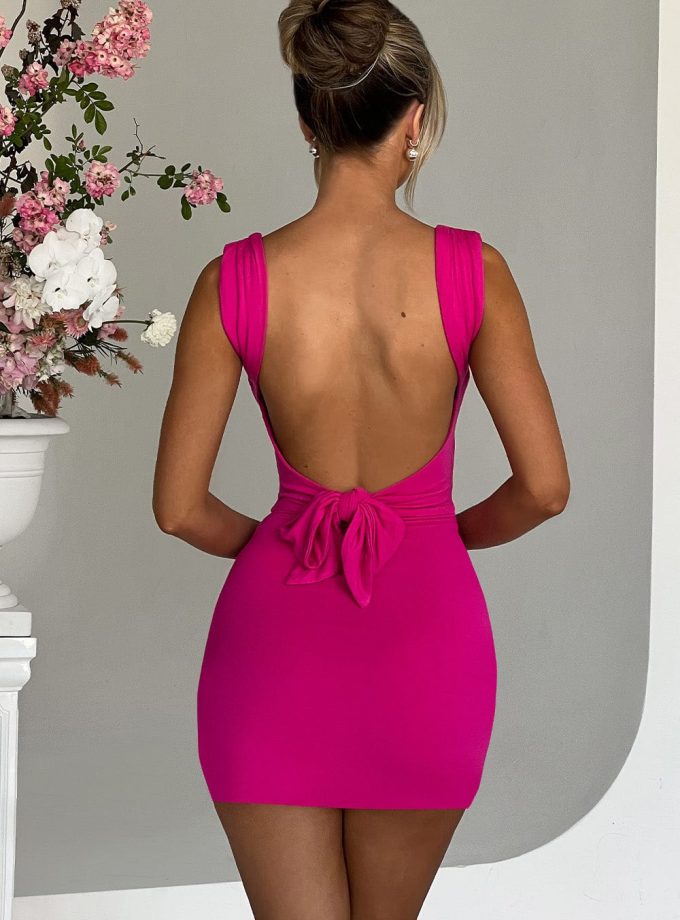 Ria Mini Dress - Hot Pink