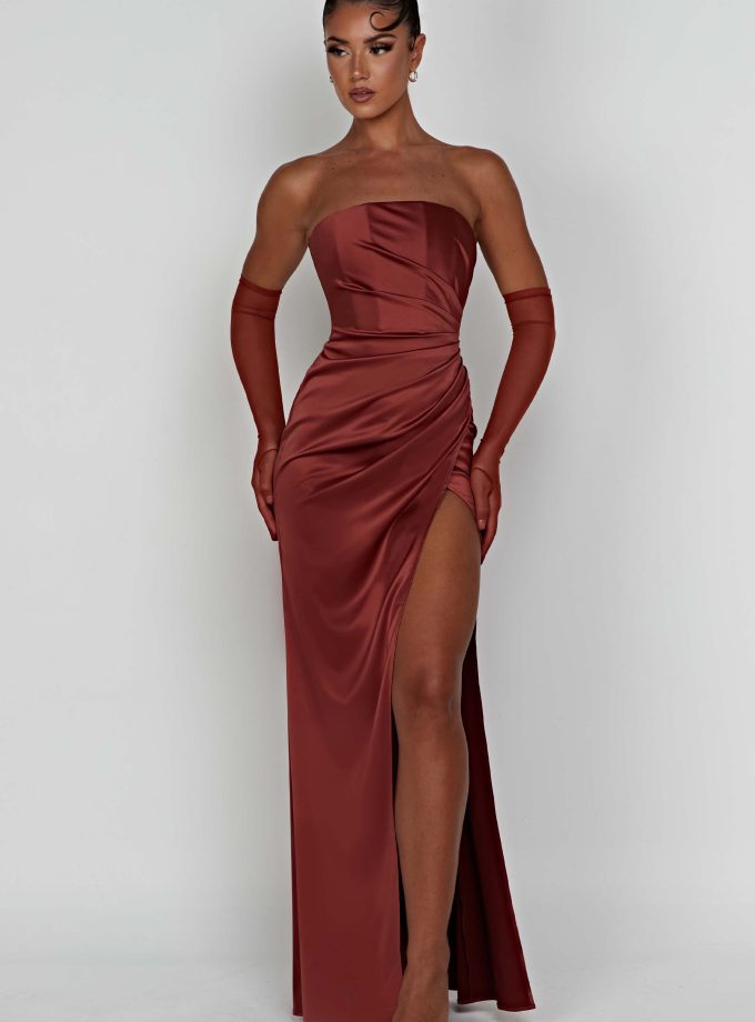 Safiya Maxi Dress - Rust