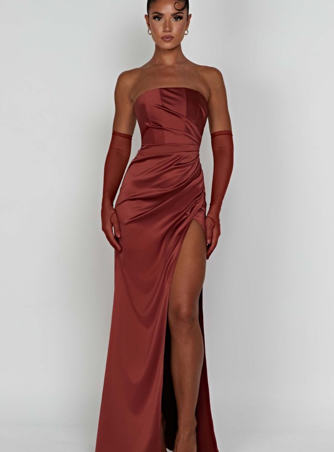 Safiya Maxi Dress - Rust