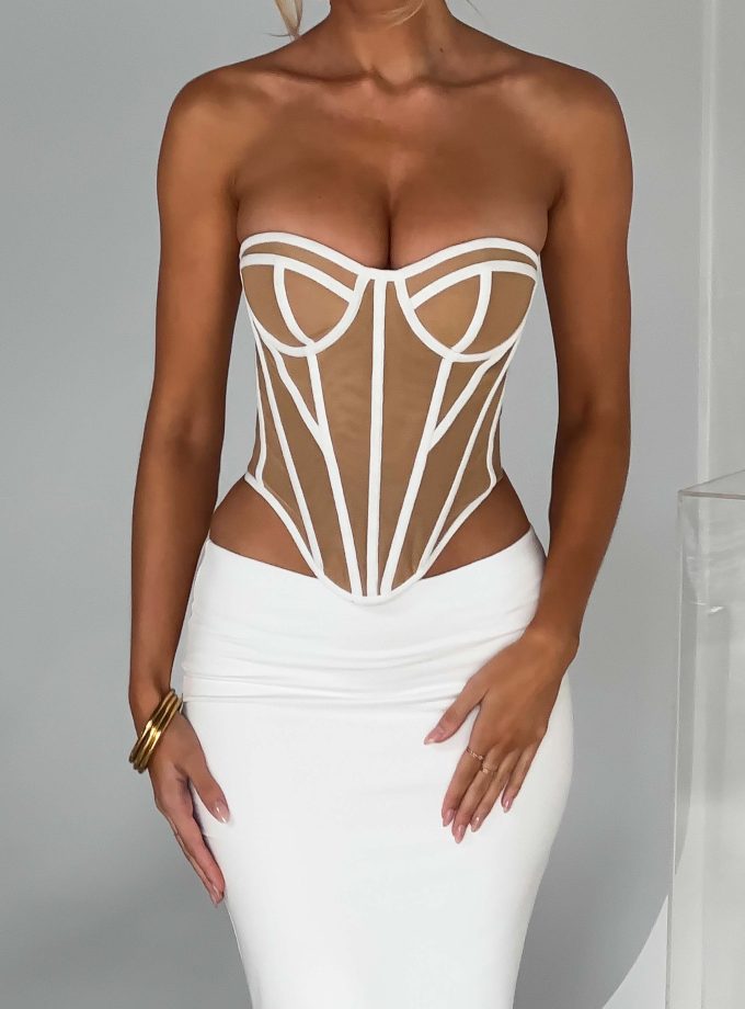 Santanna Corset - Ivory/Nude