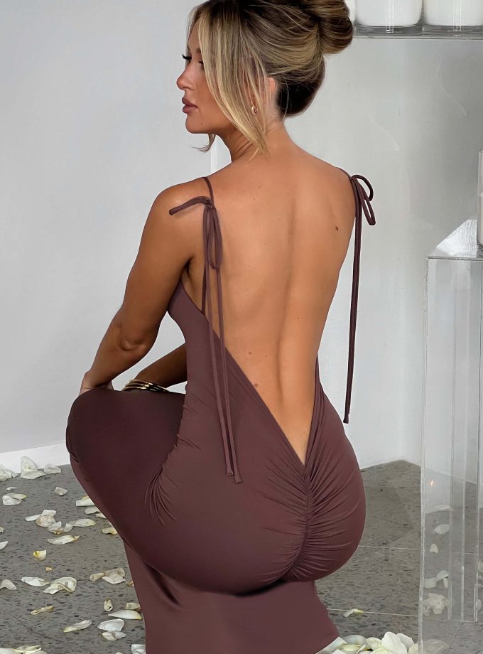 Sanya Maxi Dress - Chocolate