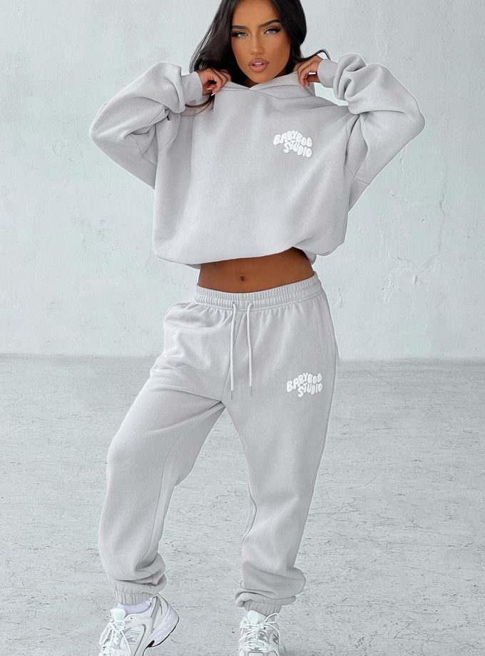 Studio Sweatpants - Light Grey/White