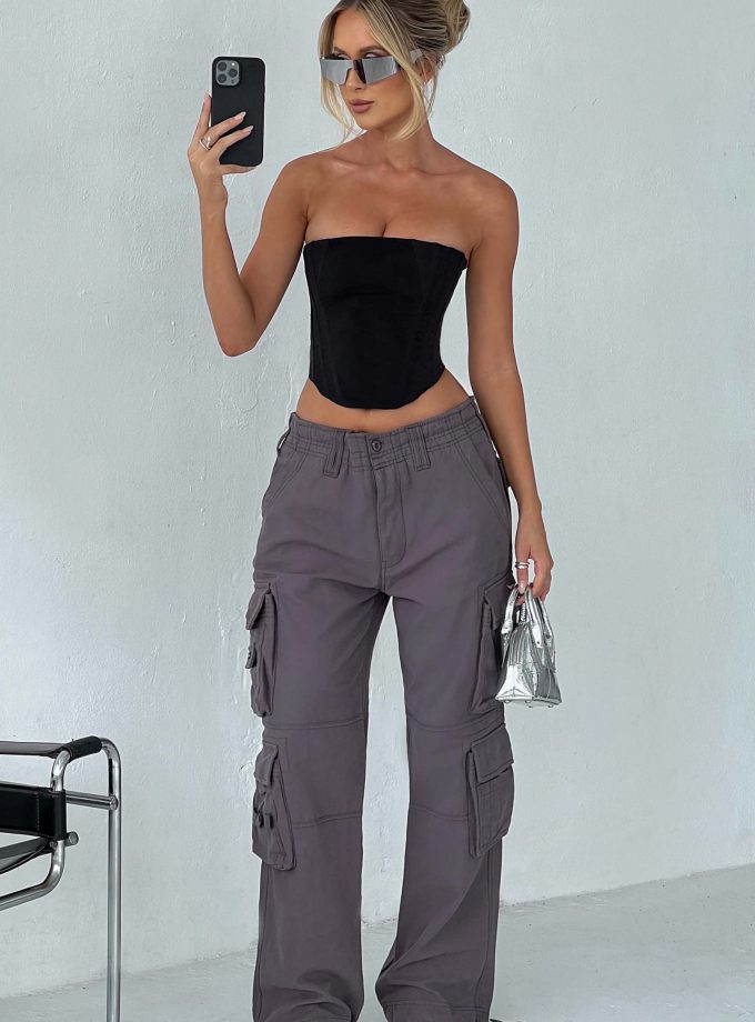 Tinashe Cargo Pants - Charcoal