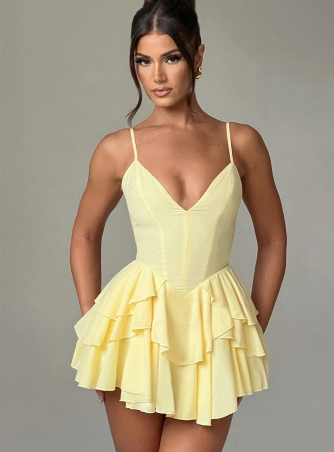 Veena Playsuit - Lemon