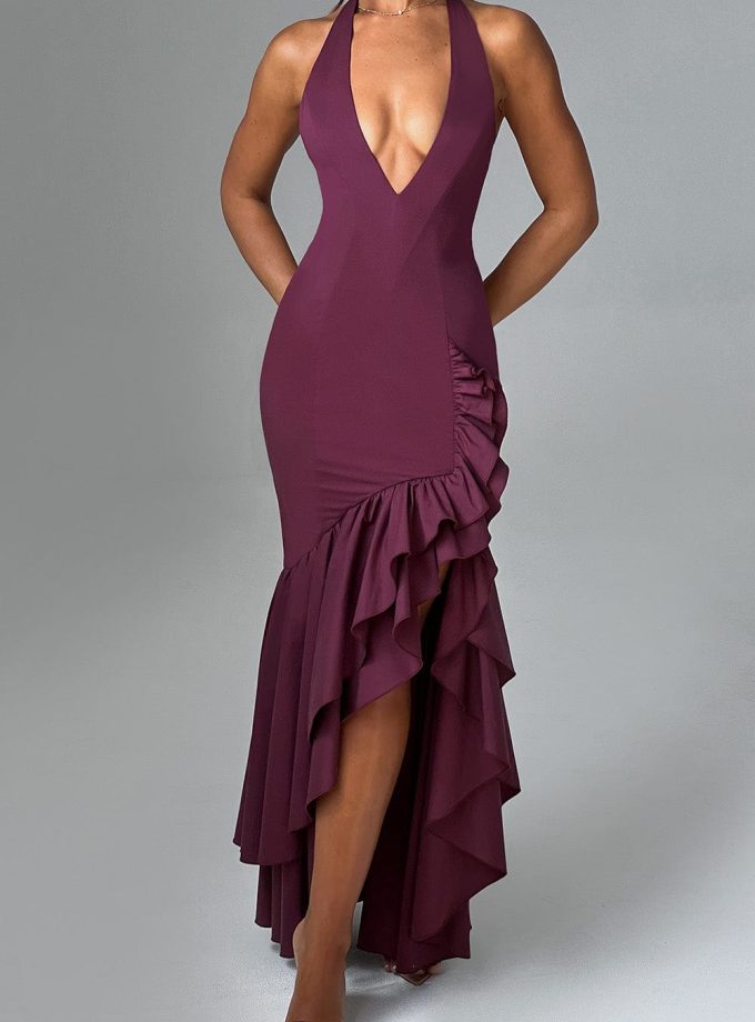 Veronique Maxi Dress - Cherry Lacquer