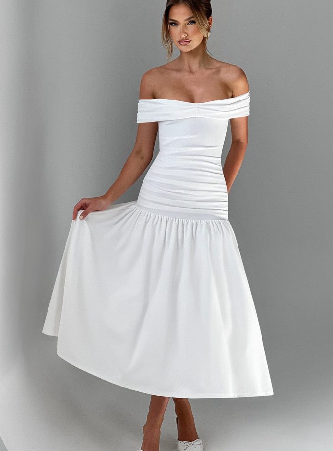 Wilhelmina Midaxi Dress - Ivory