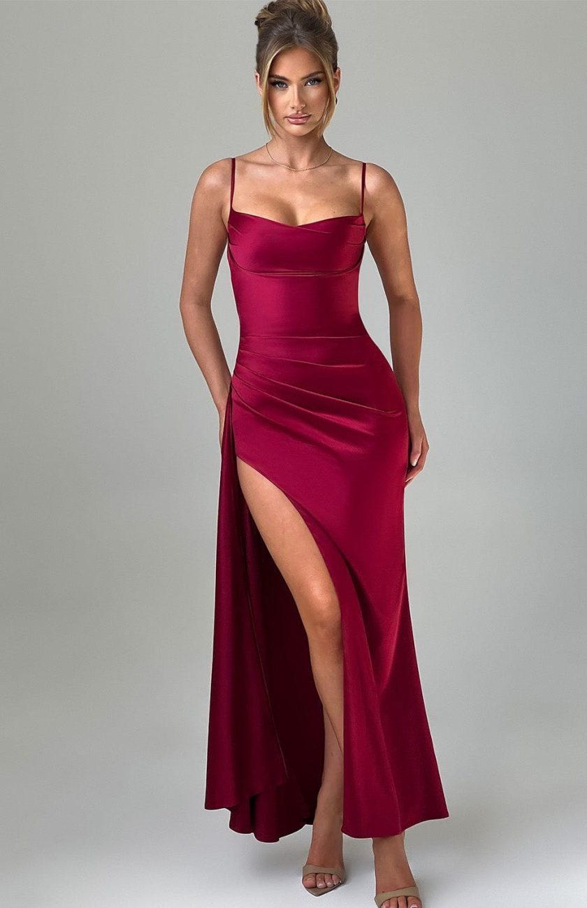 Winona Maxi Dress - Burgundy