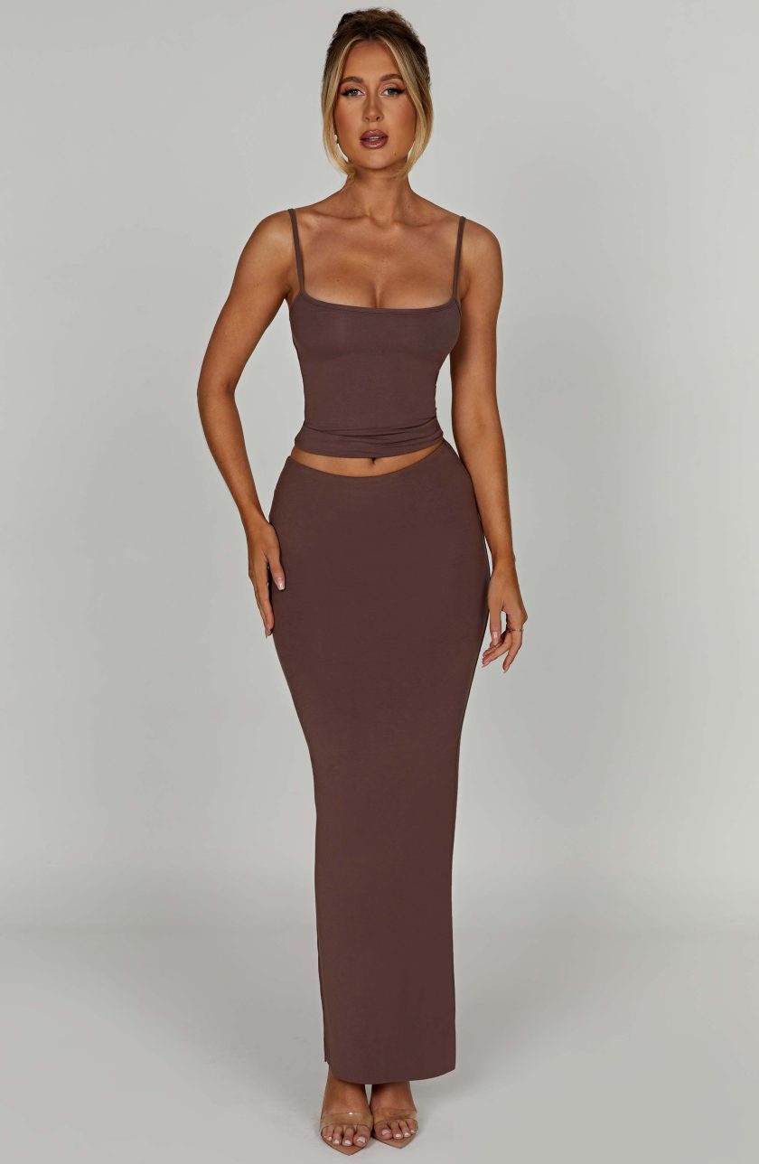 Yazmin Maxi Skirt - Chocolate