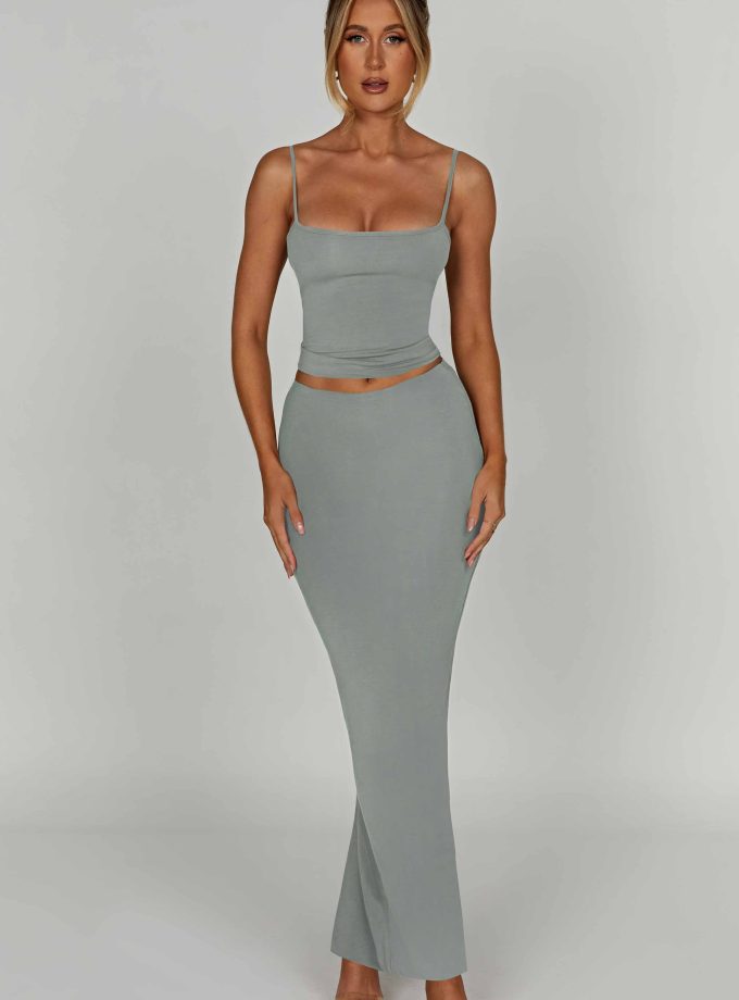 Yazmin Maxi Skirt - Steel