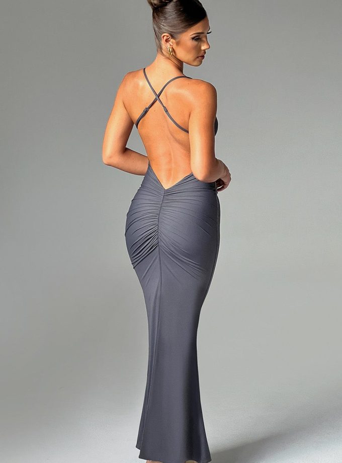 Zelda Maxi Dress - Charcoal